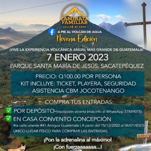 IX Edición de la caminata familiar al Volcán de Agua 2023