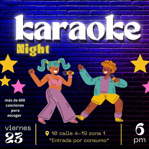 Noche de Karaoke en Centro Cultural Mosaico Guatemala 2022