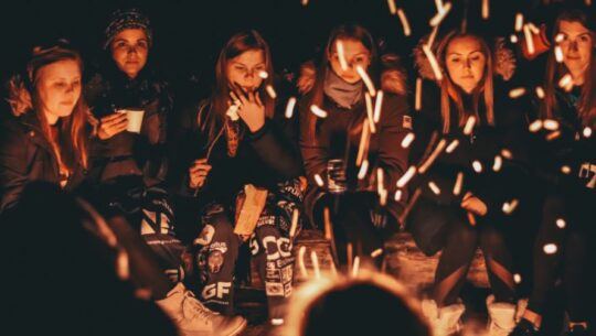 Noche de fogata navideña en San José Pinula Diciembre 2022