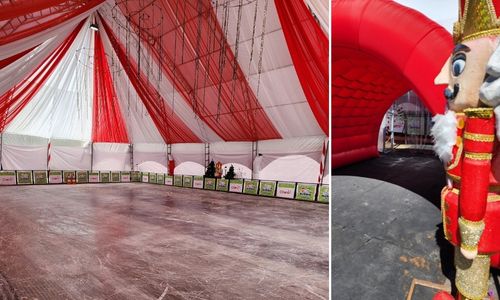 Pista de hielo en iglú para adultos en Festival Navideño Paseo La Sexta
