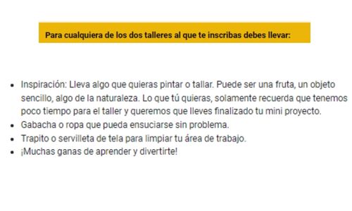 Taller de acuarela y tallado para niños en Filgua 2022