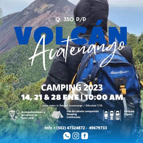 Ascenso y campamento en el Volcán Acatenango 2023