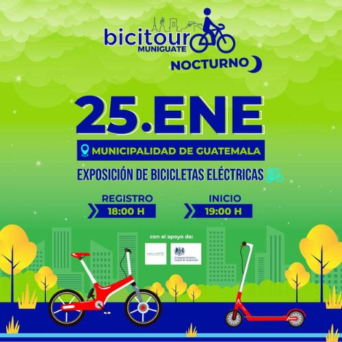 Bicitour nocturno en Ciudad de Guatemala 2023