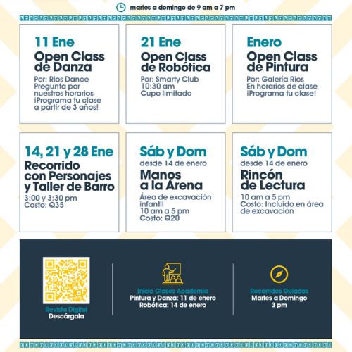 Calendario de actividades Museo Miraflores