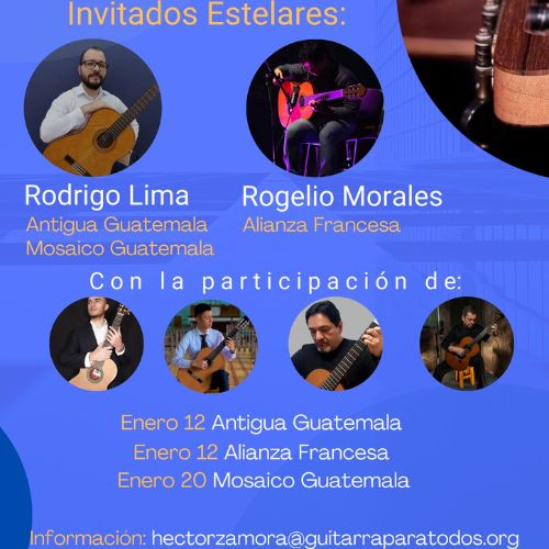 Conciertos gratuitos de guitarra en Guatemala 2023