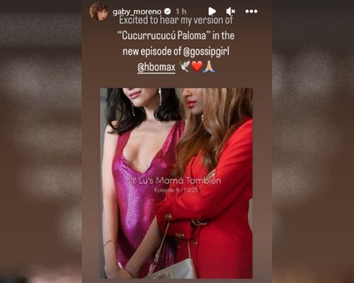 Historia de Instagram de Gaby Moreno sobre la canción que interpretó en Gossip Girl