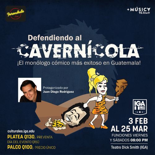 Monólogo de comedia «Defendiendo al Cavernícola» en Guatemala 2023