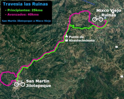 Travesía en bicicleta solo para mujeres en Mixco Viejo 2023