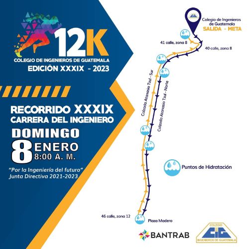XXXIX Carrera del Ingeniero 12K en Ciudad Guatemala 2023