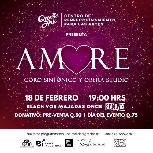 «Amore», conciertos del Coro Sinfónico de Querido Arte en Guatemala 2023
