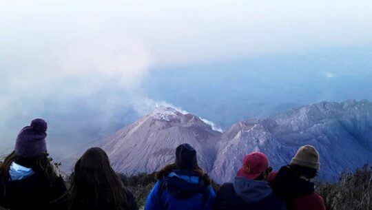 Ascenso nocturno al volcán Santa María Febrero 2023