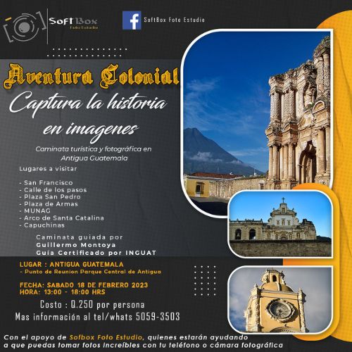 Caminata turística y fotográfica por la Antigua Guatemala 2023