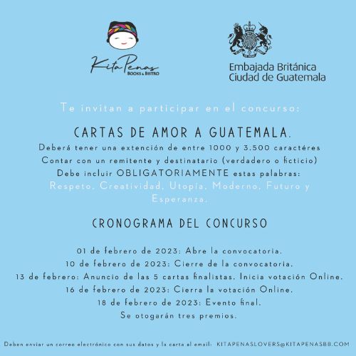 Concurso de escritura «Cartas de amor a Guatemala» 2023