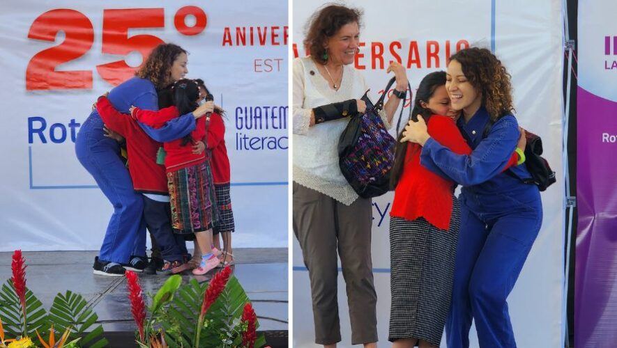 Gaby Moreno visitó y compartió con niños de la escuela María Raimunda de Patzicía, Chimaltenango