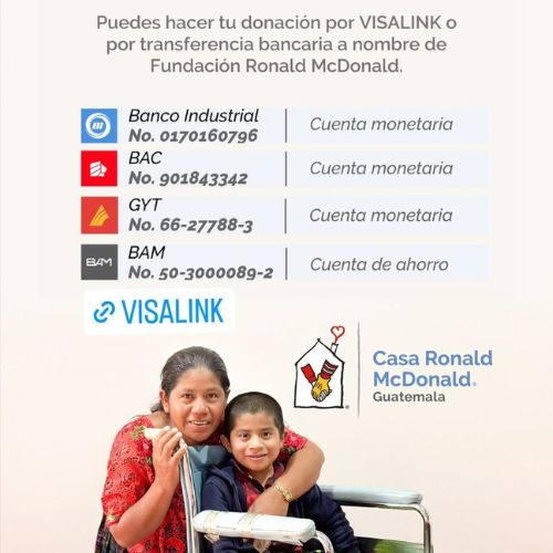 Información Regala una noche Donación a beneficio de Fundación Infantil Ronald McDonald Febrero 2023