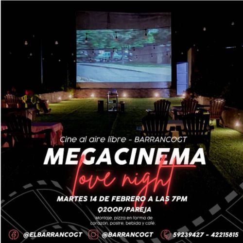 Noche romántica de cine al aire libre en el Barranco Gt 2023