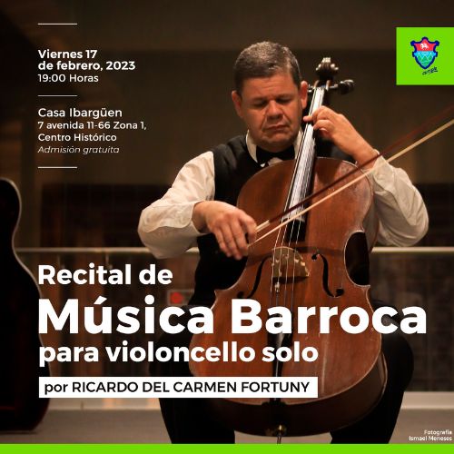 Recital de música barroca con Ricardo del Carmen Fortuny en Guatemala 2023