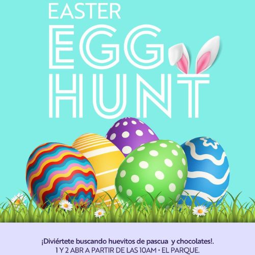 Búsqueda de huevos de pascua en El Parque Miraflores, Ciudad Guatemala 2023