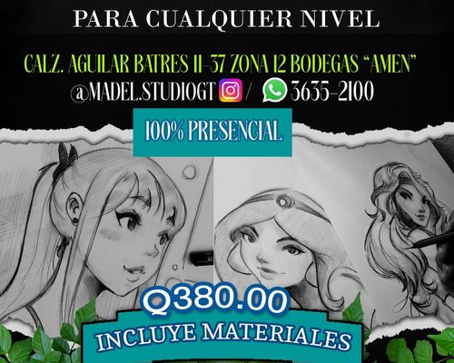 Curso de dibujo y coloreado en Ciudad de Guatemala 2023
