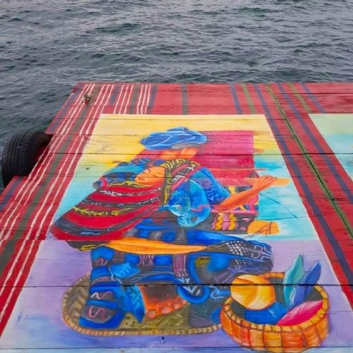 El muelle que rinde homenaje a artesanos guatemaltecos en San Antonio Palopó Sololá