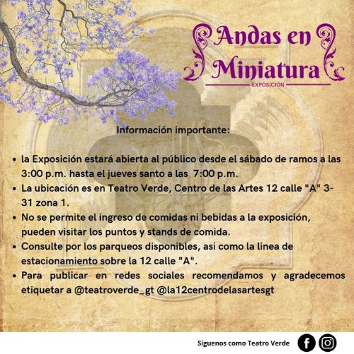 Exposición de andas en miniatura en Ciudad Guatemala 2023