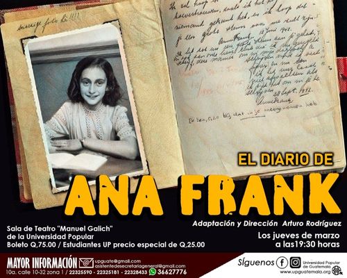 Obra de teatro El Diario de Ana Frank en Guatemala 2023