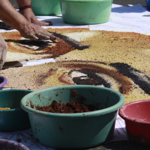 Alfombra de la Abuela Chucho Callejero 2023 detalles