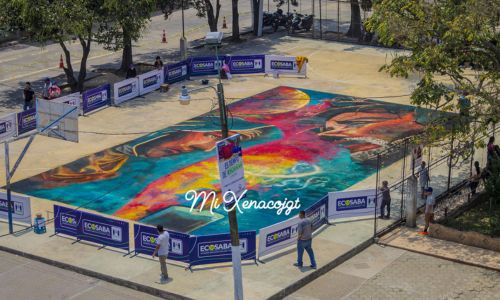 Alfombra panomárica en Santo Domingo Xenacoj