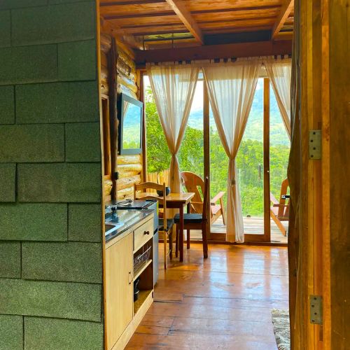 La cabaña ecológica Mountain Garden el refugio con vista hacia volcanes de Guatemala