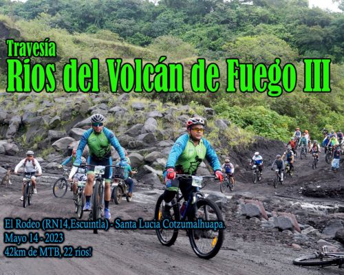 Travesía en bicicleta por los ríos del Volcán de Fuego 2023