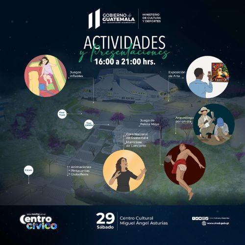 Una noche en el Centro Cívico de Guatemala