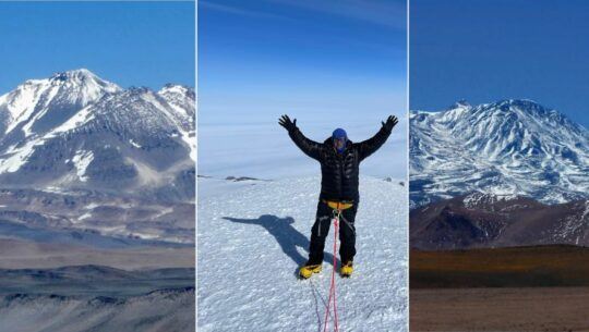 reto Viñals escalar volcán bonete y el muerto en Argentina