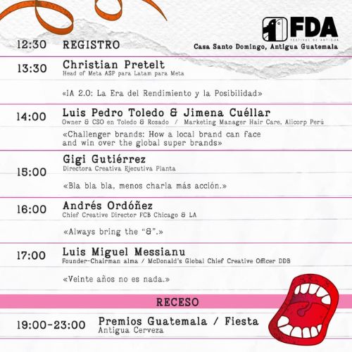 Agenda oficial del Festival Antigua 2023