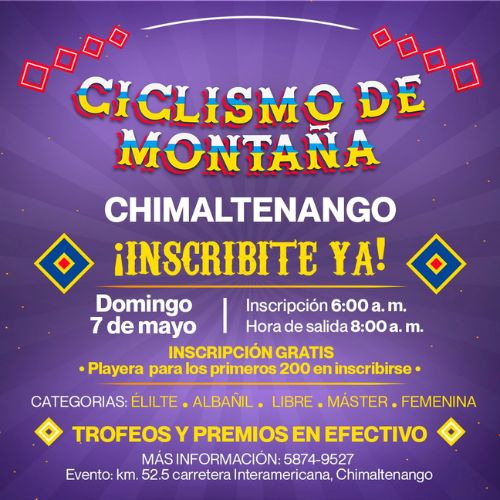 Carrera de ciclismo de montaña del gremio de albañiles en Chimaltenango 2023