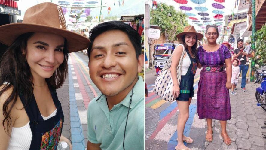 Martha Higareda de visita en San Juan La Laguna Guatemala
