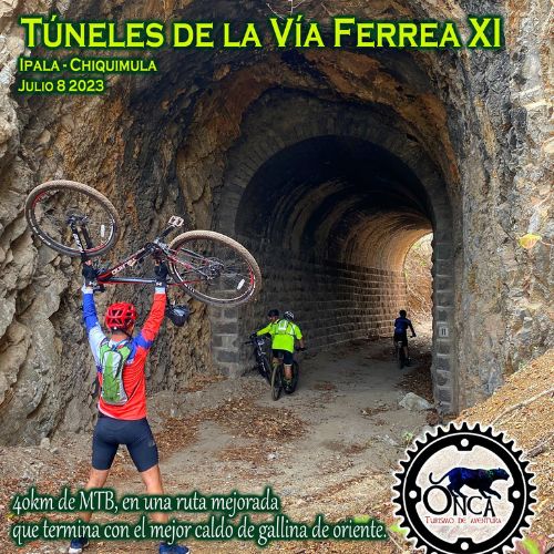 Recorrido en bicicleta por los túneles de la Vías Férreas de Chiquimula 2023