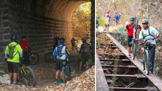 Recorrido en bicicleta por los túneles de la Vías Férreas de Chiquimula Julio 2023
