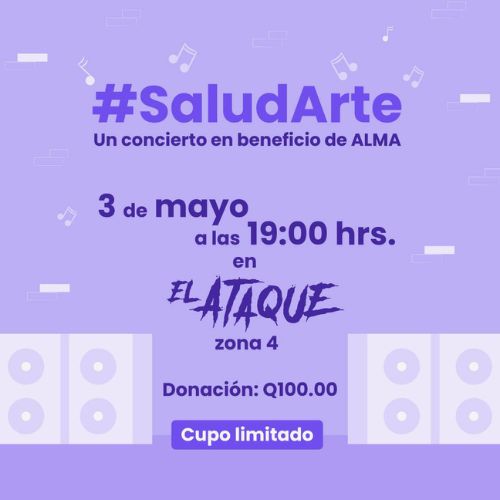 SaludArte, concierto a beneficio de ALMA Responde en Guatemala 2023