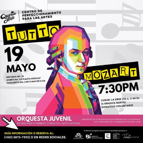 Tutto Mozart, concierto dedicado a Mozart en Guatemala 2023