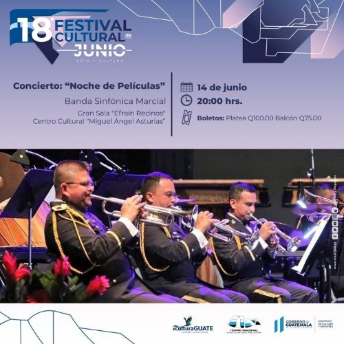 Concierto «Noche de Películas» por la Banda Sinfónica Marcial de Guatemala