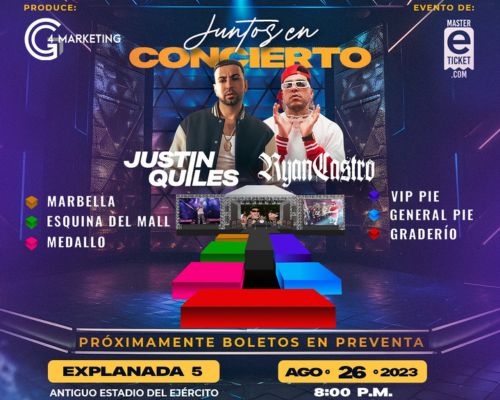 Concierto de Justin Quiles y Ryan Castro en Guatemala 2023