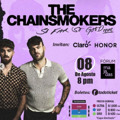 Concierto de The Chainsmokers en Guatemala 2023