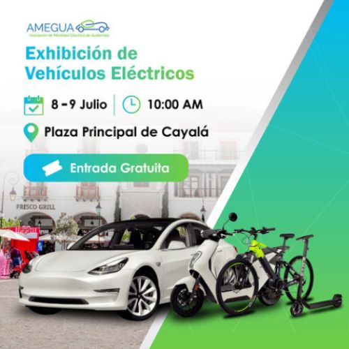 Exhibición de vehículos eléctricos en Ciudad de Guatemala 2023