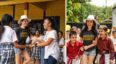 La actriz mexicana Martha Higareda visitó una escuela de Sacatepéquez, junio 2023