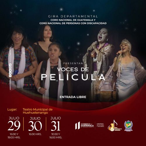 Concierto «Voces de Película» del Coro Nacional en Huehuetenango 2023