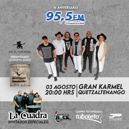 Concierto de presentación del nuevo disco de Alux Nahual en Xela 2023
