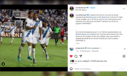Jack Grealish envío mensaje de apoyo a la Selección Nacional de Guatemala, julio 2023