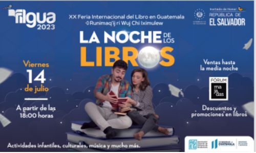Noche de los libros en la Feria Internacional del Libro en Guatemala 2023