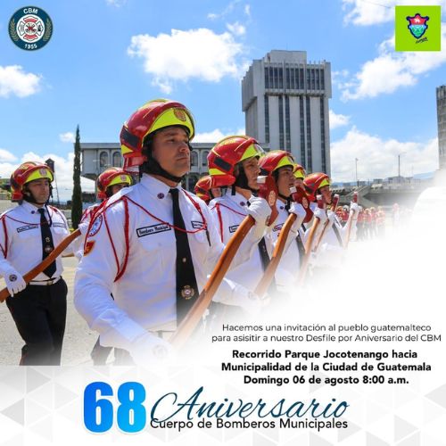 Desfile del 68 aniversario del Cuerpo de Bomberos Municipales de Guatemala