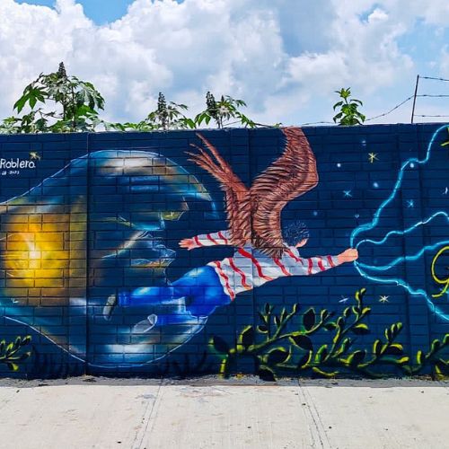 Murales artísticos en el paseo del lago (1)
